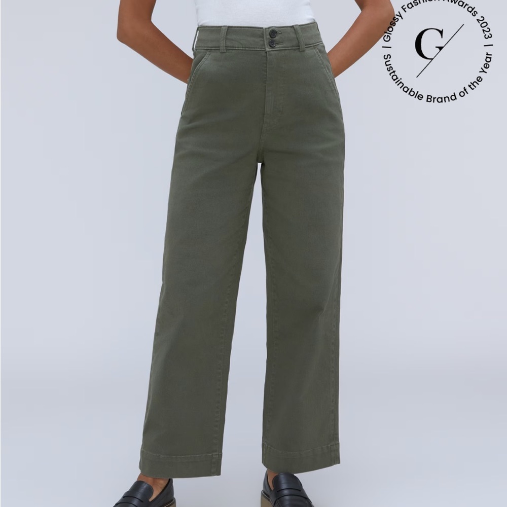 Forest green flare pant